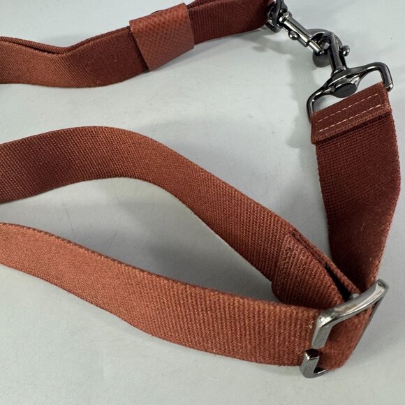 Longchamp Chocolate Brown Canvas Adjustable Wide Strap - Picture 11 of 11